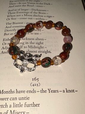 Fox Mask Beaded Stretch Bracelet - Earthy